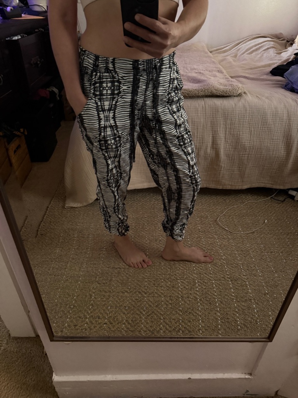 3/$25 American Rag Black and White Printed Pants